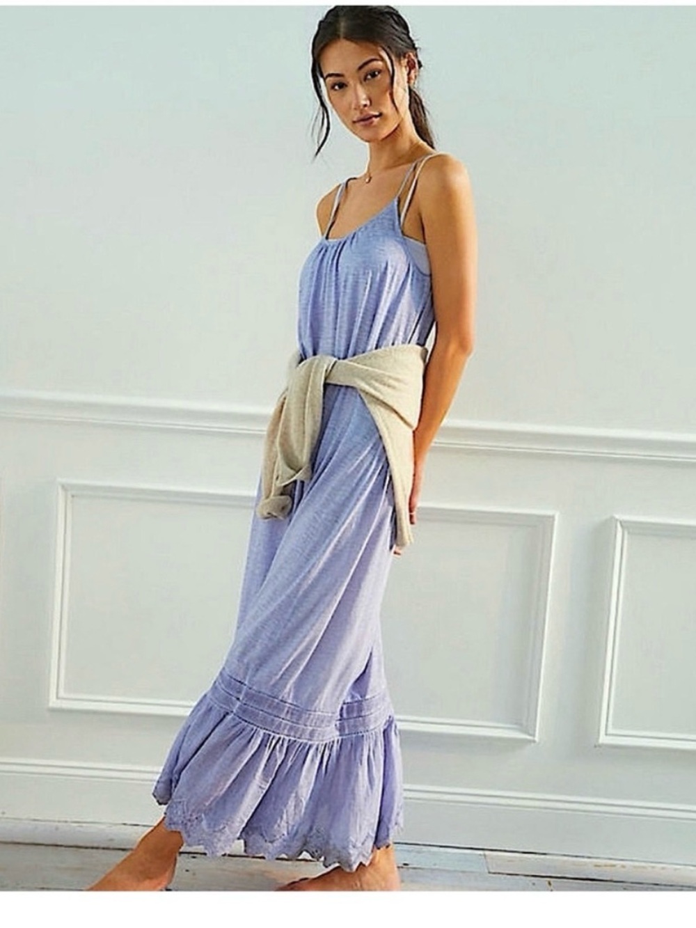 Daily Practice by Anthropologie Arlene Maxi Dress- Heatherd Lilac, size small